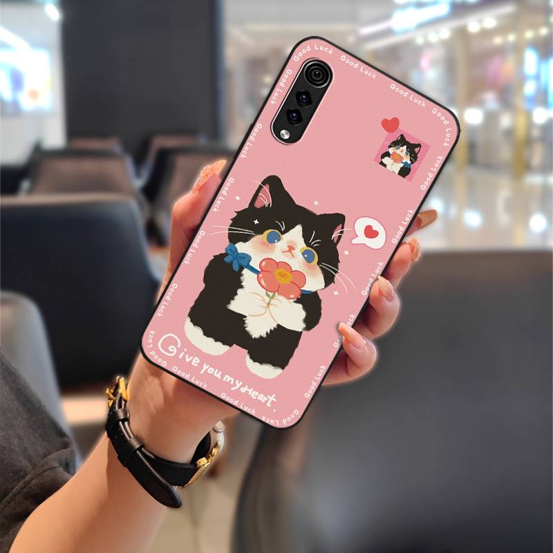 Мягкий чехол Полная защита Чехол для телефона Для LG Velvet 4G/5G Граффити Чехол для телефона ТПУ Животные Прочный Силикон Модный дизайн Милый