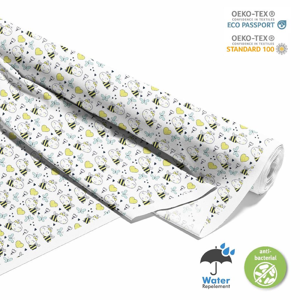 Outdoor Dekostoffe Oxford - Motiv Bienen Und Schmetterlinge I Dx616