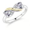 New Mother and Daughter Unlimited Care and Love Ring Ring Two-Color Love Synthetic Zircon Woman