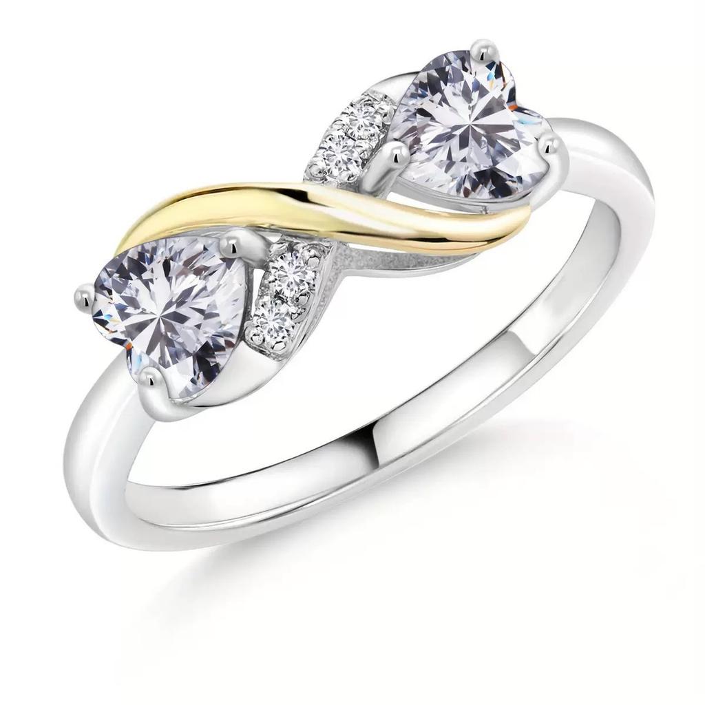 New Mother and Daughter Unlimited Care and Love Ring Ring Two-Color Love Synthetic Zircon Woman
