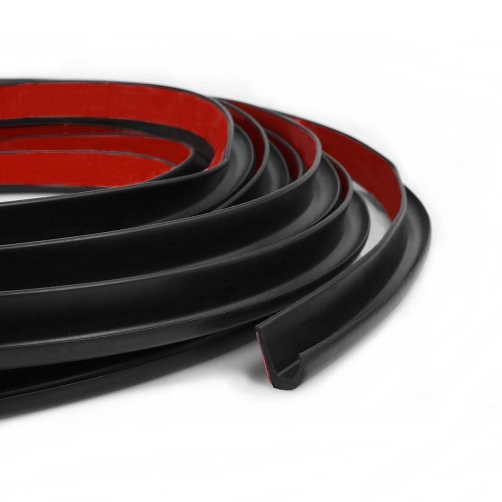 1/5/6M RV Rain Gutter Silicone Rubber J-Shape Design Weather Stripping Self-Adhesive Backing UV Resistant