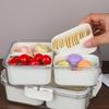 Разделенный поднос для сервировки с крышкой - Контейнер Snackle Box для портативных подносов с закусками - Прозрачный органайзер для конфет, ланч-бокс Bento