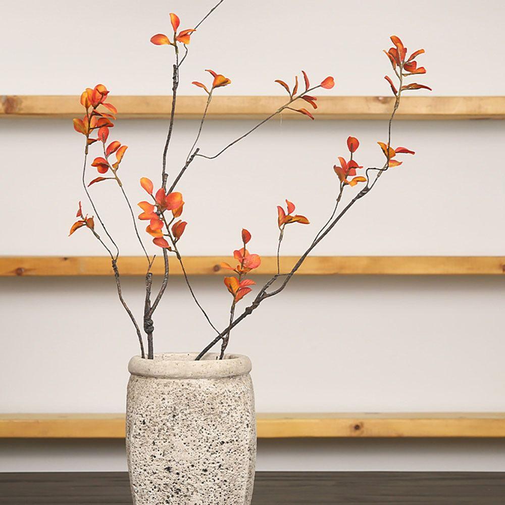 Ретро Осенний Лист Растение Букет Длинный Увядший Искусственный Кленовый Лист Ручная Работа 59см/90см Поддельная Кленовая Ветка Сад