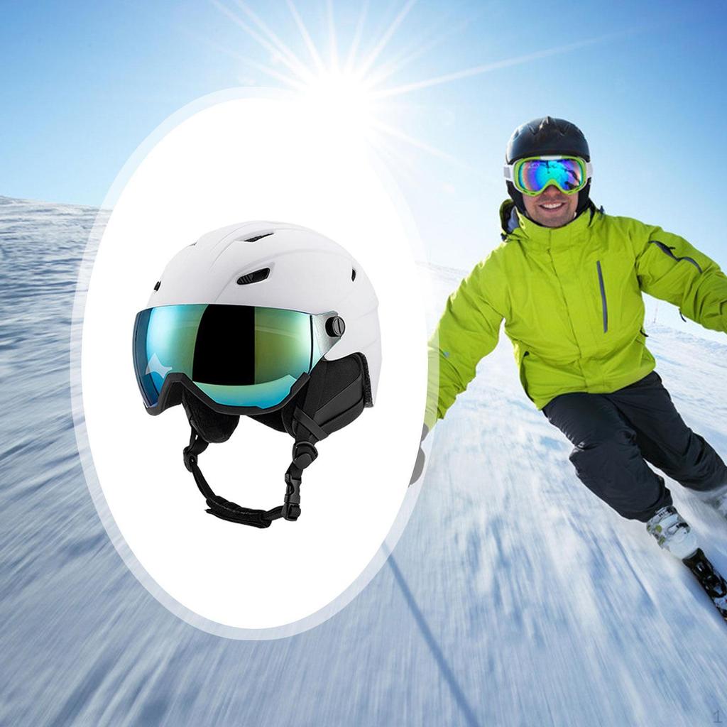 Skiing Helmet Snow Ski Adjustable Warm Protectived Glasses Impact Resistance Shockproof Ear