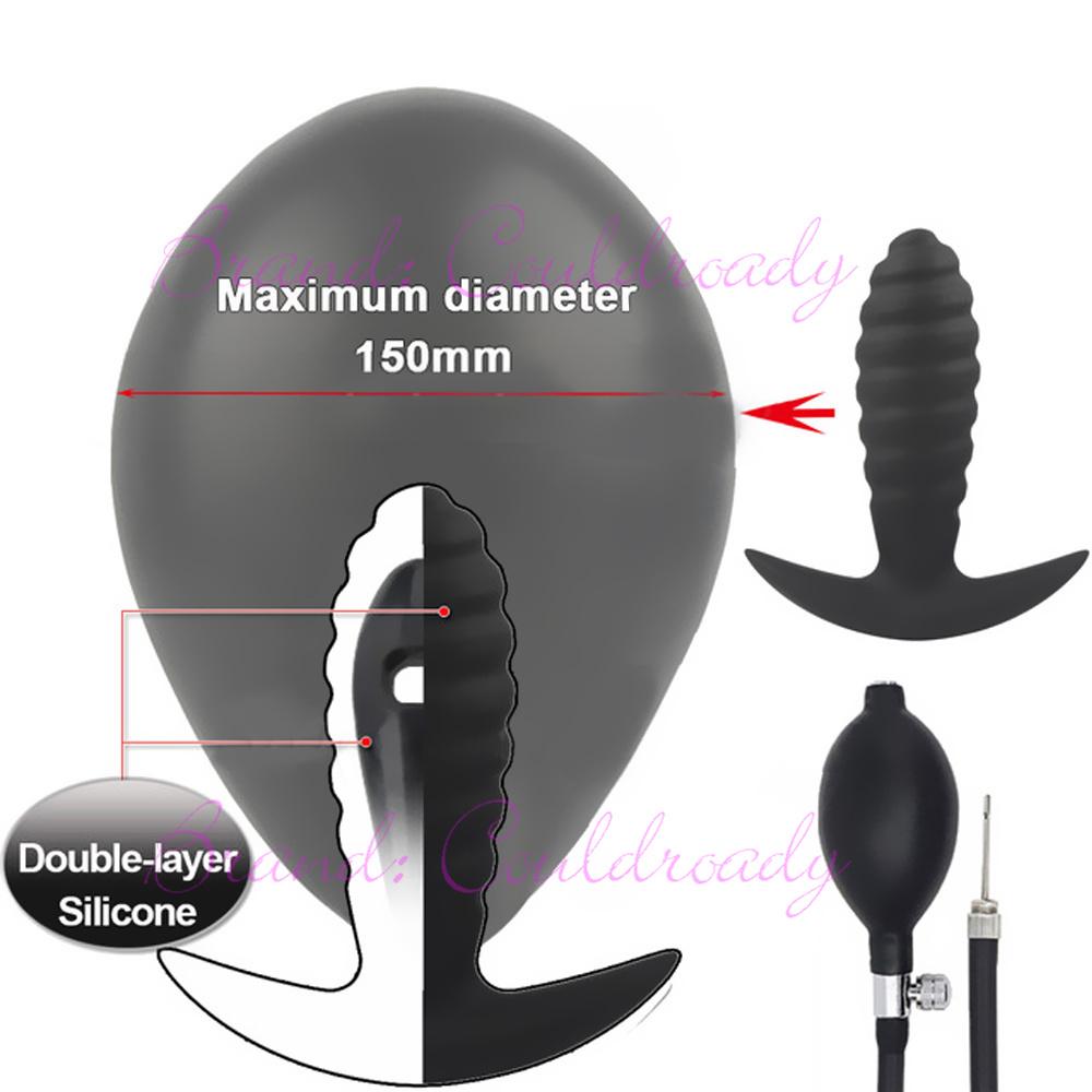 Inflatable Anal Plugs Anus Expander Butt Plug Dilator G Spot Stimulator Prostate Massager Sex Toys for Men Women