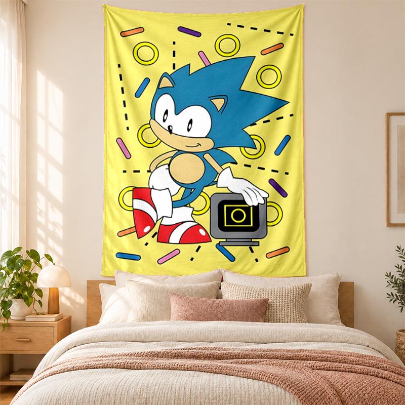 Sonic Tapestry highquality for decorating living room bedroom dorm walls ideal as bedroom wallart orholiday gift