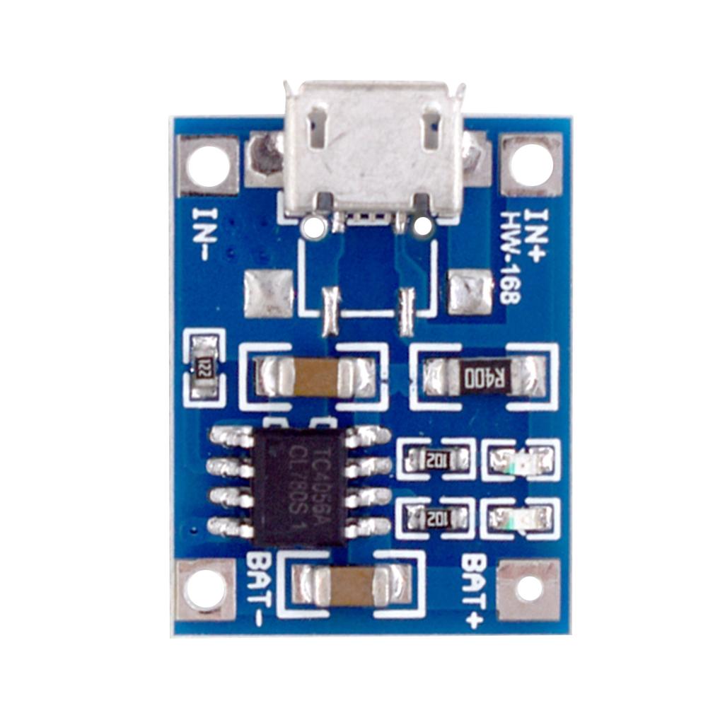 Мини-плата зарядного устройства для аккумуляторов Micro USB Портативная панель зарядного устройства для аккумуляторов DC4.5-5.5V со световым индикатором для литиевых аккумуляторов