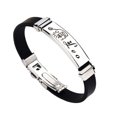 Унисекс 12 созвездий Регулируемая пряжка силиконовый браслет ювелирный подарок