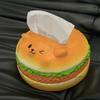 Collectible Cute Tissue Box Ornament Figure Model Hamburger Fun Tissue Box  Home Decoration