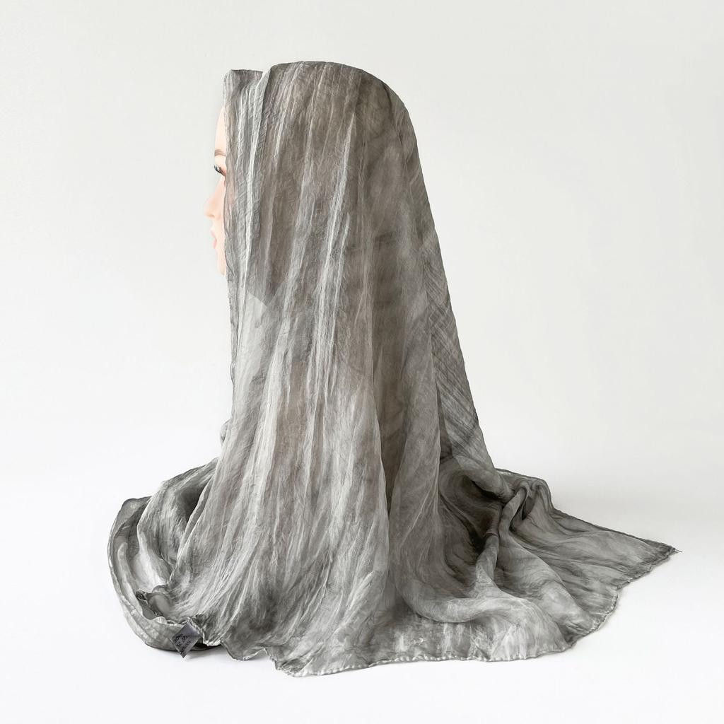 Spring and Summer Sun Protection Wrinkled Solid Color Scarf for Women   Women with Headscarf for Women  Southeast Asia Headscarf for Women