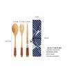 Набор деревянных столовых приборов YFJY: Гравируемая вилка, ложка, палочки для еды с тканевым мешочком - Идеально для свадеб и повседневного использования