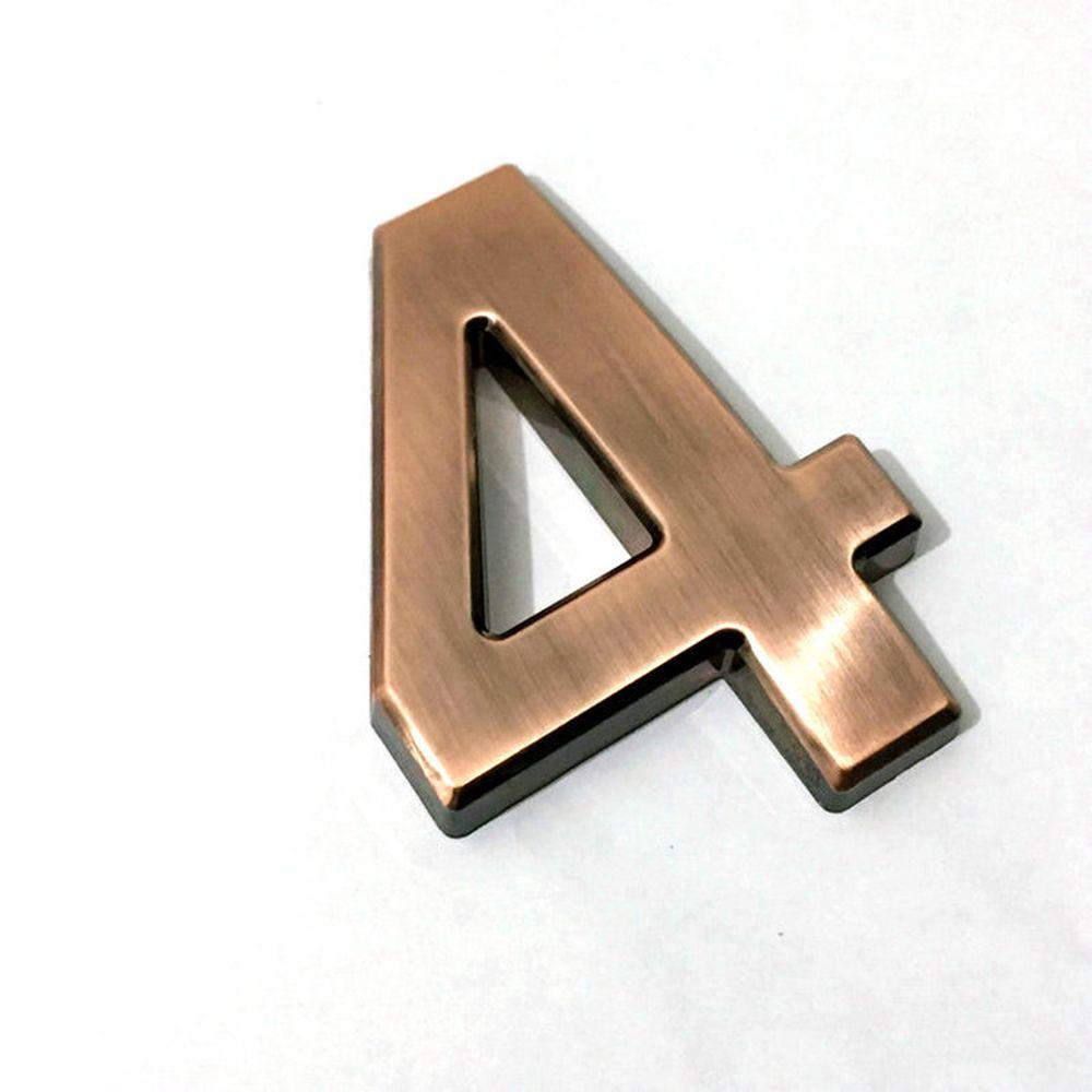 1 PC 0-9 Bronze Self-adhesive Numeral  Address Sign Door Plates Room Number Digits Sticker