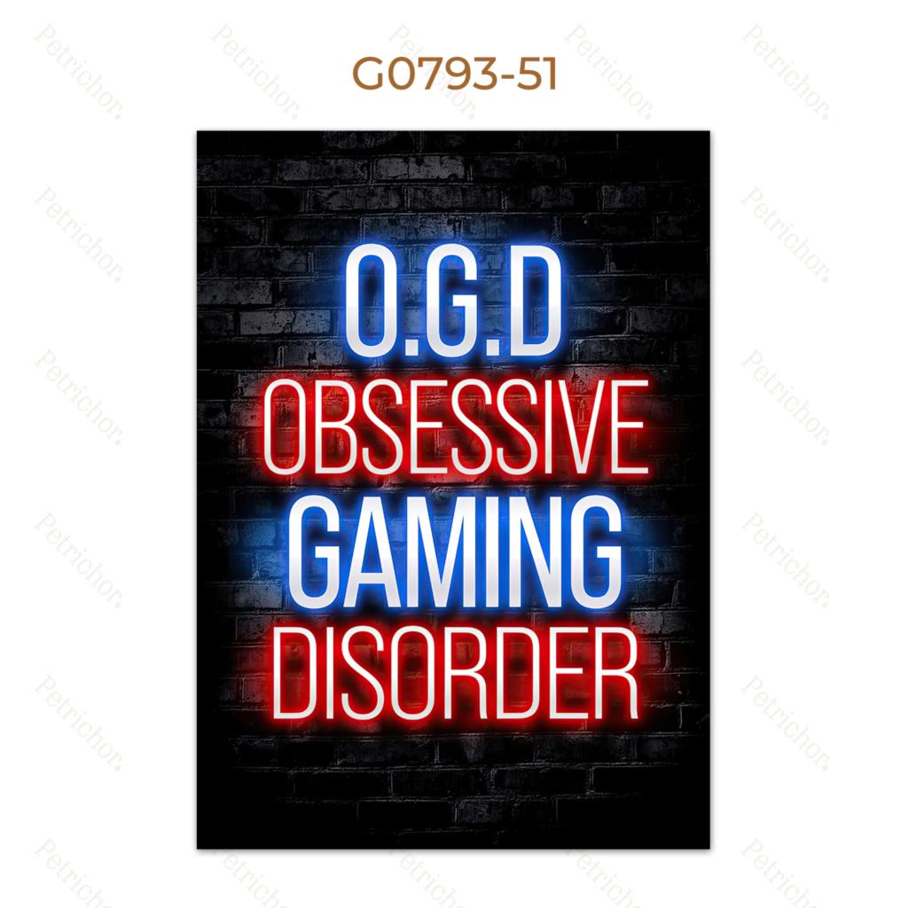 Modern Lights Gaming Zone Industrial Neon Wall Art Canvas Painting Posters Picture For Internet Cafe Bar Boy Room Home Decor