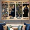 Be Strong Be Brave Be Humble Be Badass Paramedic Poster Canvas Painting Wall Art Gift for Friend Hospital Rescue Emergency Decor No Frame