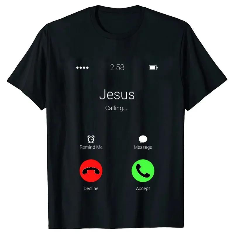 Jesus Print T-shirts Women Men T Shirt Casual Short Sleeve O Neck Tshirt Ladies Tees Harajuku Funny Tops Oversized Black Clothes