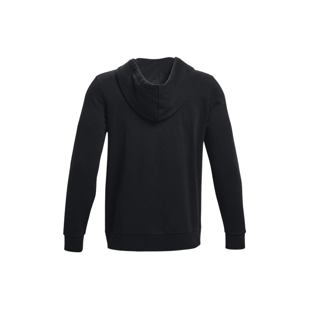 Under Armour Solid Logo Print Full Zip Hoodie Men Hoodie Black 1373881-001