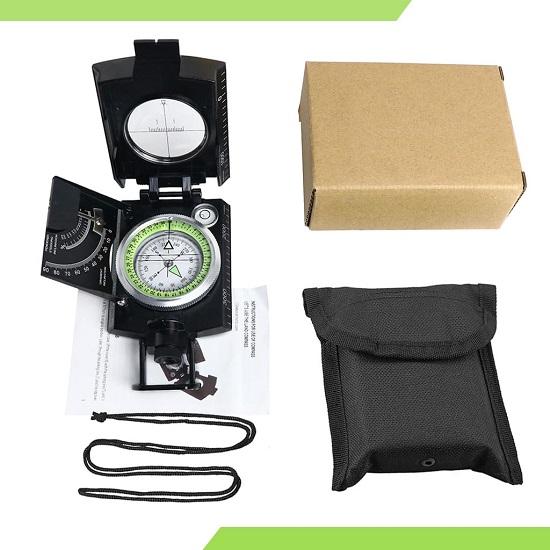 Высокоточный компас для пешего туризма, кемпинга, водонепроницаемый военный компас со светящимся в темноте циферблатом, измерительная линейка