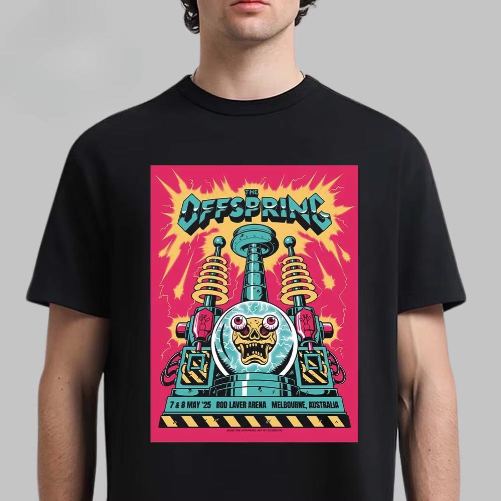 The Offspring Supercharged Tour Graphic Tee Punk Rock Streetwear Casual Unisex Top for Unisex Unisex