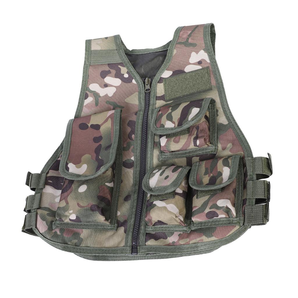 Детский жилет, военный камуфляжный жилет для игр на открытом воздухе(Камуфляж Цвет S)