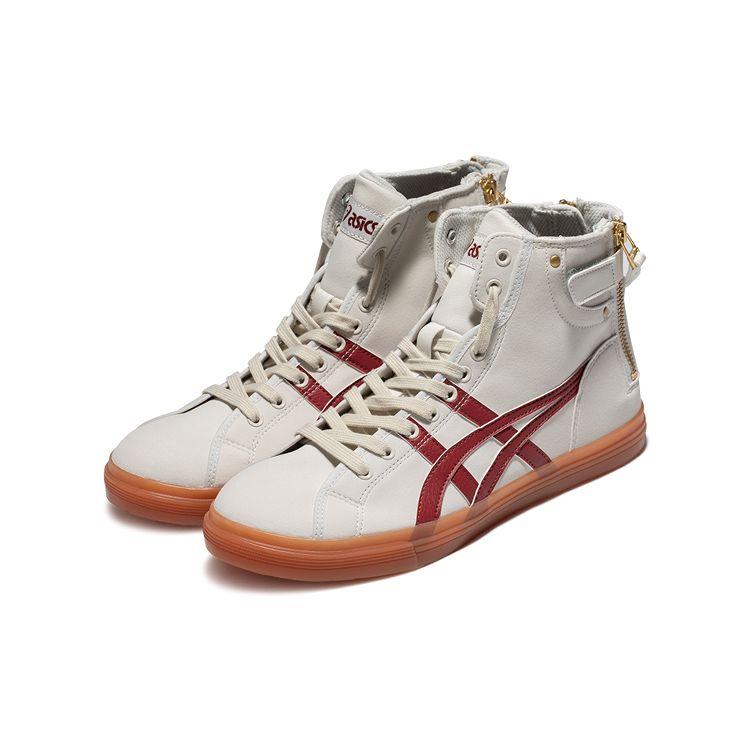 Asics Double Clutch Retro Casual High-Top Skate Shoes Men Sneaker Gray Red 1203A172-021