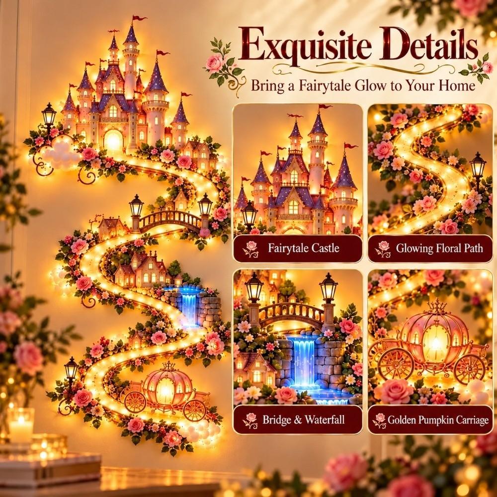 Warm White Light Christmas Wall Light Fairy Tale Style LED Wall Hanging Home Indoor Decor
