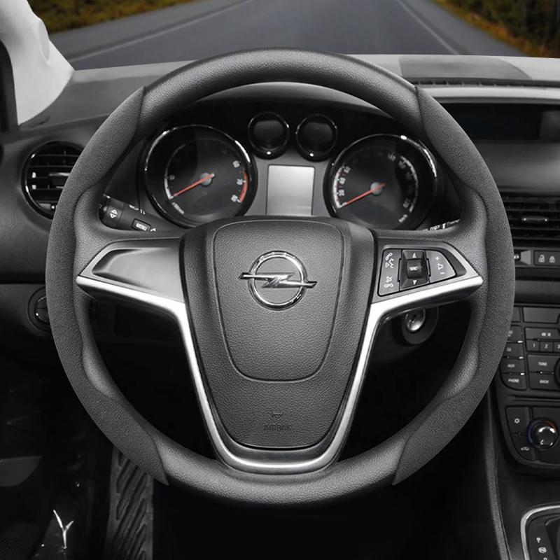 Suitable for Opel Anti-Slip Buckle Segmented Suede Steering Wheel Cover Suitable for Astra H Gtc J Insignia Corsa D 