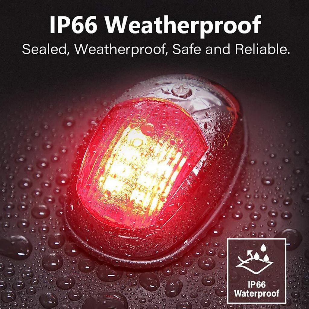 2 шт. Навигационные огни для яхт для лодок светодиодные Водонепроницаемый светодиодный морской звуковой огонь Навигационный огонь Красный и зеленый морской огонь