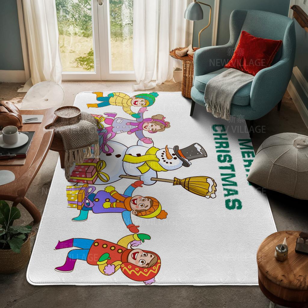 Ковер у входа в дом Домашний коврик у двери Гостиная Ванная Комната Ноги ванная комната Нескользящие коврики с водопоглощением для ванной Счастливого Рождества зима