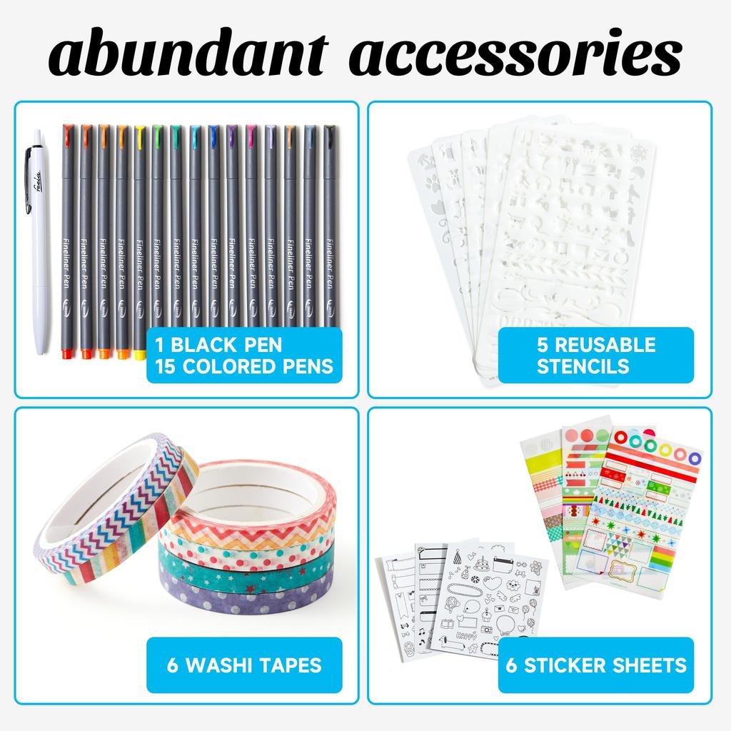 Feela Bullet Journal Synthetic A5 Dot Pen В комплекте блокнот, кожа, размер, сетка, (черный)