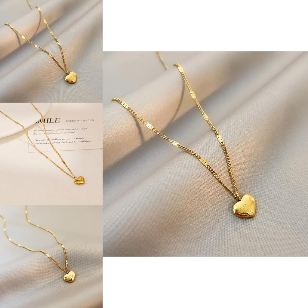 Минималистичное ожерелье-подвеска с буквой из титановой стали с золотым покрытием для повседневной носки и подарков