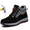 Модная Высококачественная Мужская Защитная Обувь Рабочие Ботинки Обувь со Стальным Носком Защита от Проколов Мужские Ботинки Зимние Ботинки Теплые Защитные Ботинки для Мужчин Botas