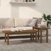 Coffee Table Set, Honey Brown, 2 Pcs, Pine Wood