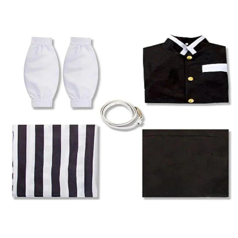 Аниме Demon Slayer Kimetsu No Yaiba Iguro Obanai Haori Kimono Косплей Костюм Парик Белая Змея Реквизит Костюм на Хэллоуин для взрослых и детей