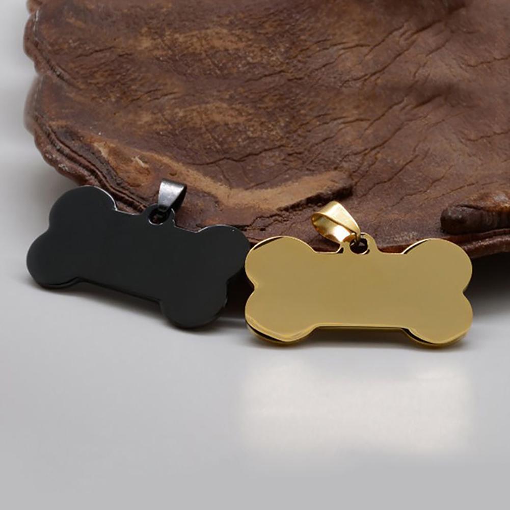 Симпатичные персонализированные идентификационные стальные костяные бирки с именем домашнего животного из нержавеющей стали для собак