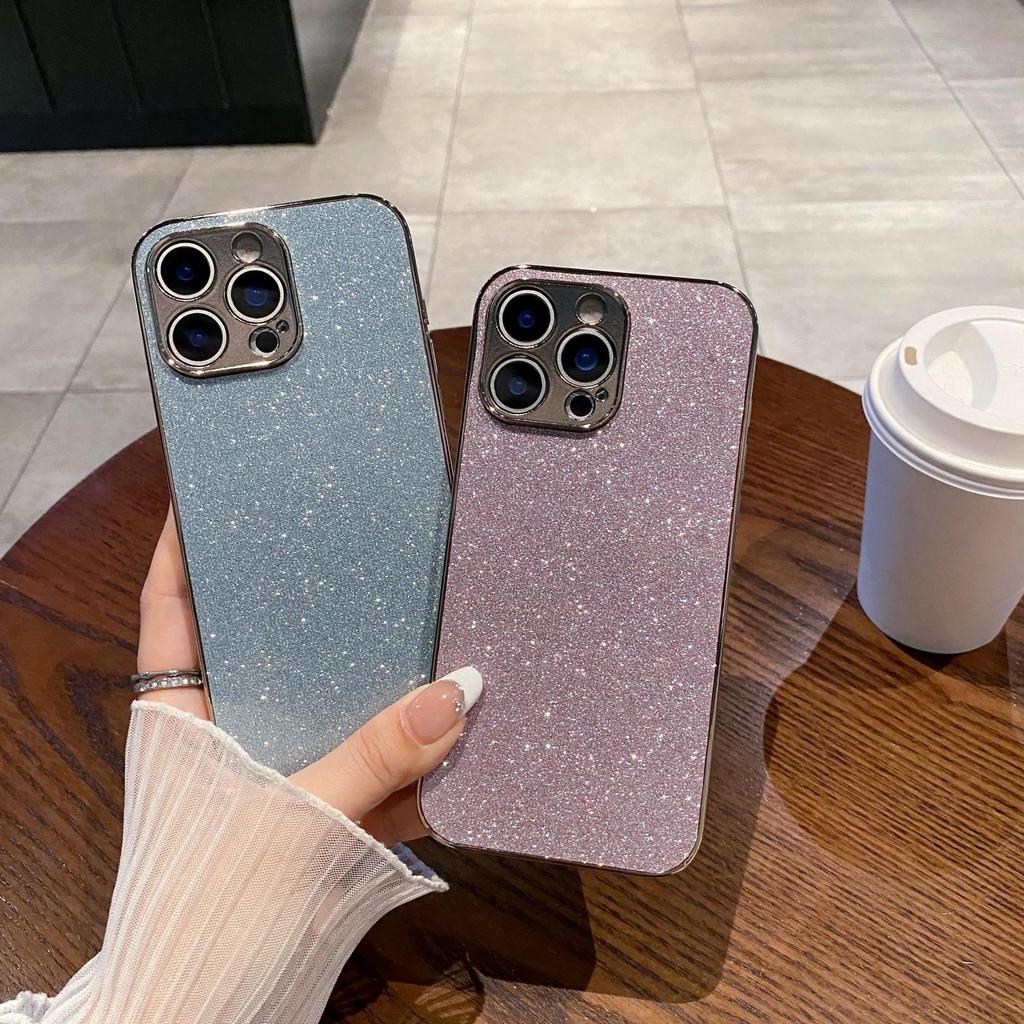 Защитный чехол с блестками «Гипсофила» для iPhone 17: Полное покрытие, легкая роскошь, противоударный дизайн, совместимый с объективом Apple 15.