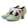 Туфли-лодочки ручной работы из натуральной кожи женские туфли ретро кружева Мэри Джейн туфли на высоком каблуке