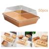 50x Food Boxes with Clear Lid Packaging Box for Donuts Cupcakes Strawberries 13.5x12.5x6cm