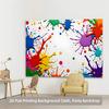 1 piece of 2D flat background fabric, a colorful paint-splattered background banner