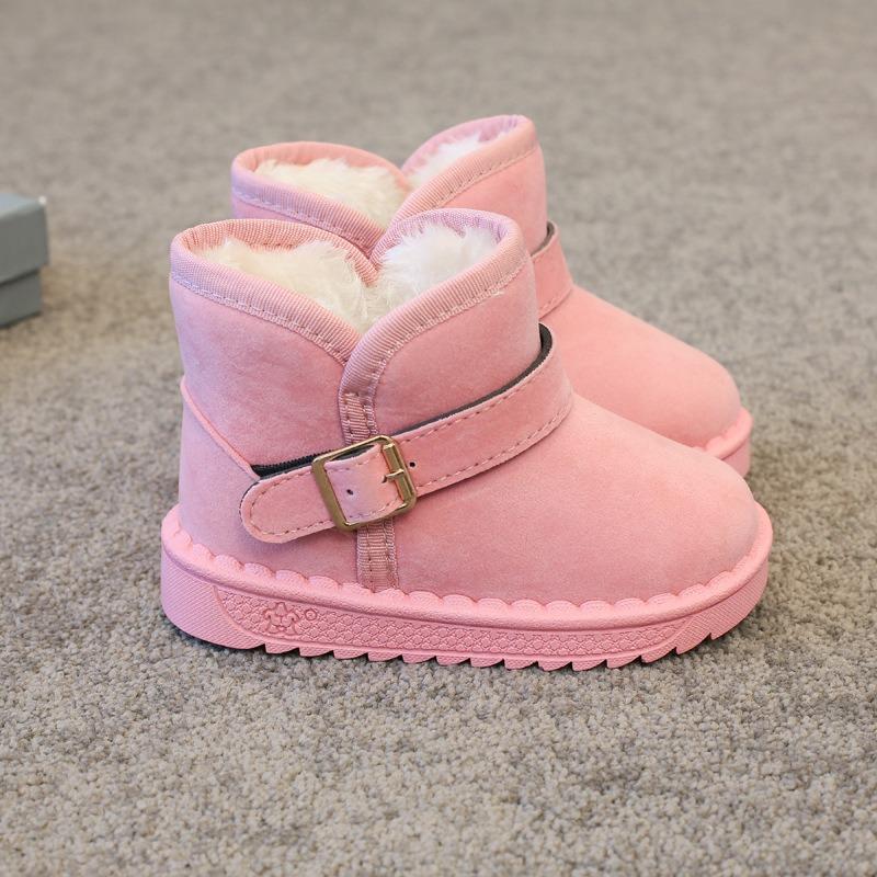 Зимние детские снегоступы, обувь для девочек, зимние сапоги для мальчиков, детские сапоги с плюшем и толстой хлопковой обувью