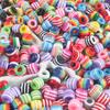 Resin Rainbow Color Bucket Beads Mixed Color Large Hole Bead Spacer Resin Beaded Diy Bracelet Necklace Loose Bead Jewelry Accessories