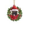 Decorative Acrylic Dog Christmas Accessories 2D Christmas Dogs Ornament  Xmas