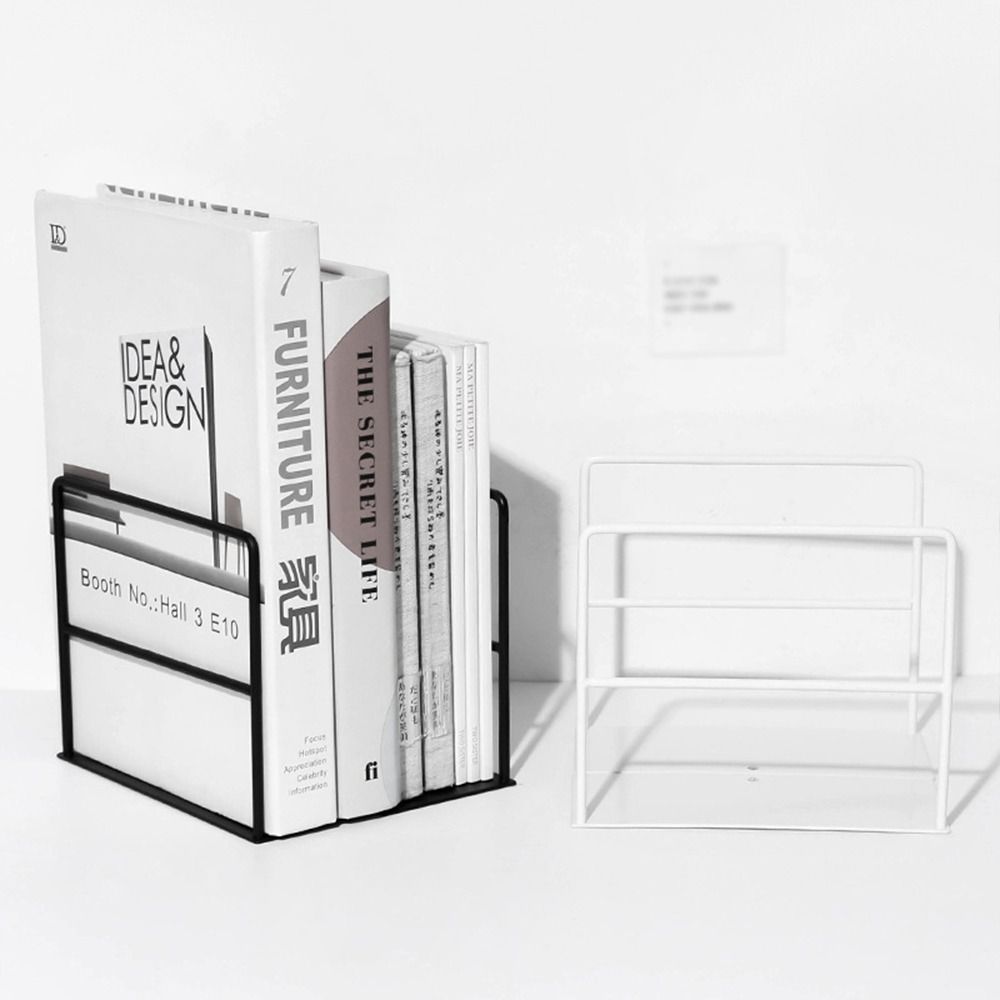 Supplies L Shape Student Stationary Book Support Rack Magazine Holder Book Stand Desktop Organizer