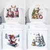 Christmas Wall & Window Stickers - Santa, Reindeer, Snowman Decals for New Year Decoration