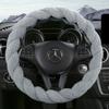 Новая модная плюшевая универсальная зимняя чехол на руль для женщин мультяшный декоративный нескользящий чехол на ручку