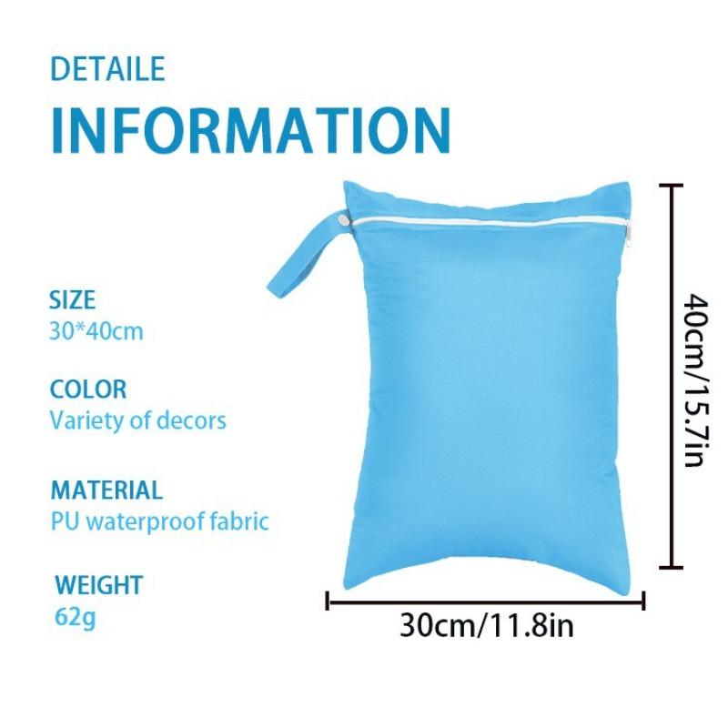 Водонепроницаемая сумка большой вместимости для мокрых вещей, подходит для детских колясок - 30x40 см, сумка-тоут для подгузников, удобная, подходит для домашнего использования