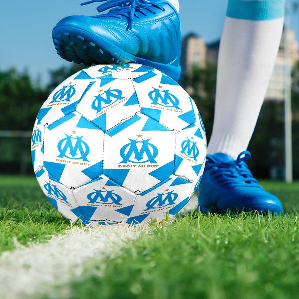 Olympique de Marseille football club Indoor Size 5 Soccer Ball Colorful Machine Stitched PVC Competition Ready Durable High-Bounce