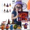 Gnome Countdown Calendar 24-Day Gnome Ornament Halloween Countdown Calendar Collectible 3D Resin 2D Acrylic Ornament for Kids