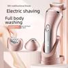 Women's Three-Blade Electric Shaver for Full-Body Use, Waterproof and Multifunctional.