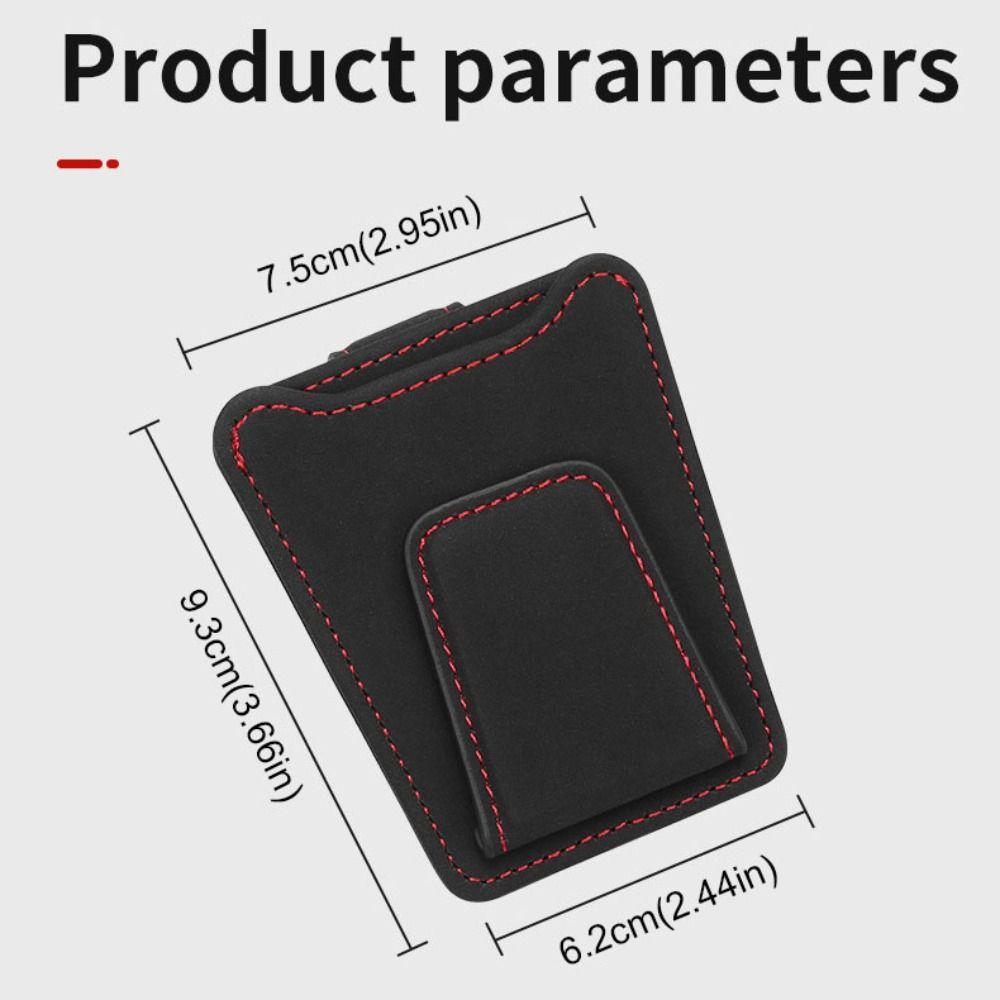 Magnetic Car Visor Sunglasses Organizer Wear-Resistant Sunglasses Holder Car Glasses Clip Cards
