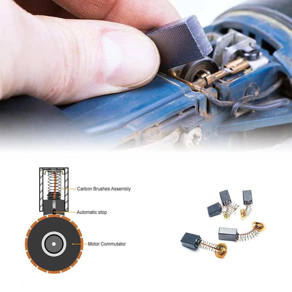 60-Piece Electric Motor Carbon Brush Set: 10 Sizes for Power Tool Repair